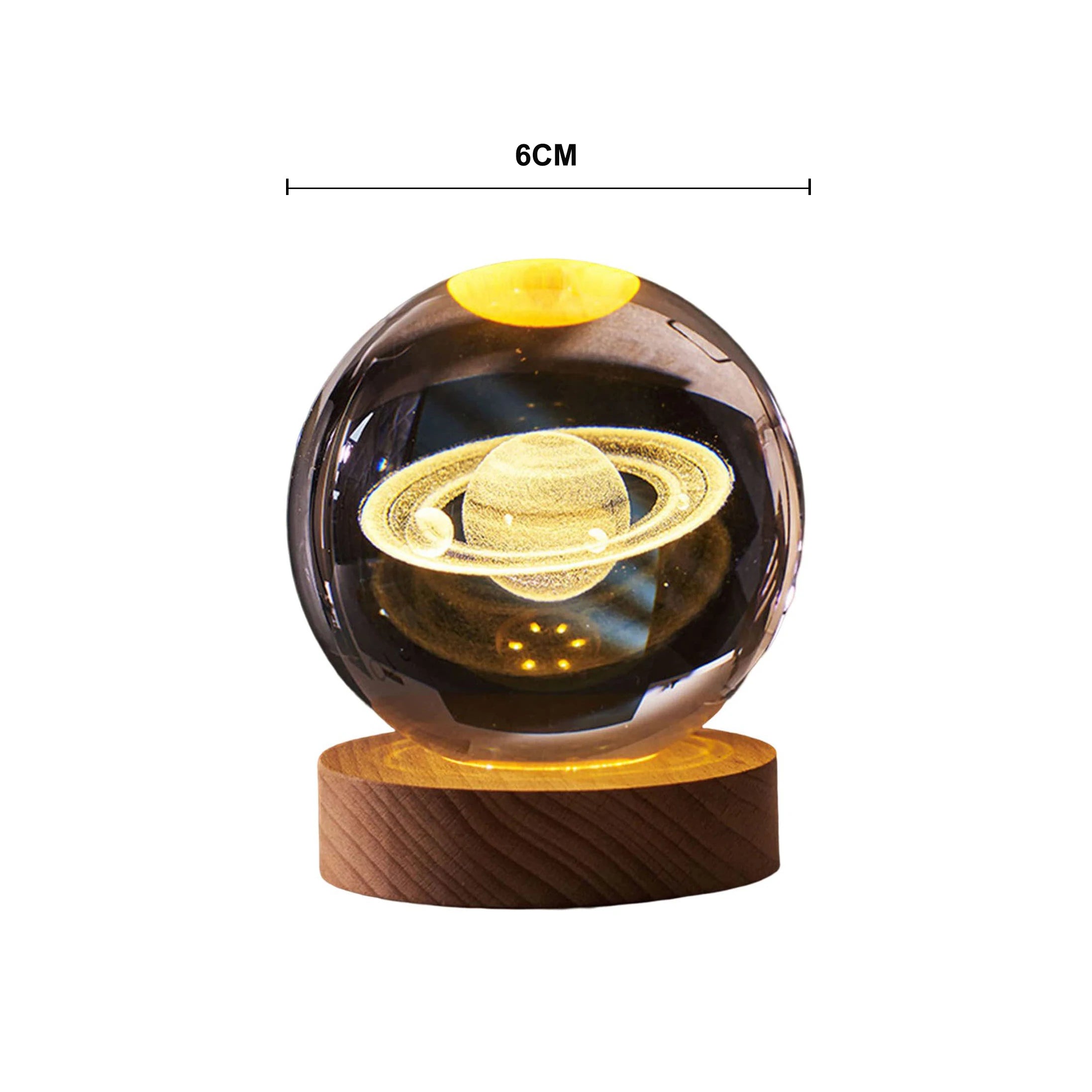 3D Crystal Ball Lamp with Galaxy Projections - Image 5