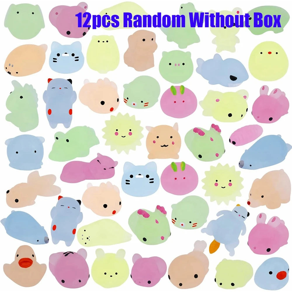 Kawaii Animals Squishies - 12/36PCS Glow in the Dark Stress Relief Toys - Image 7