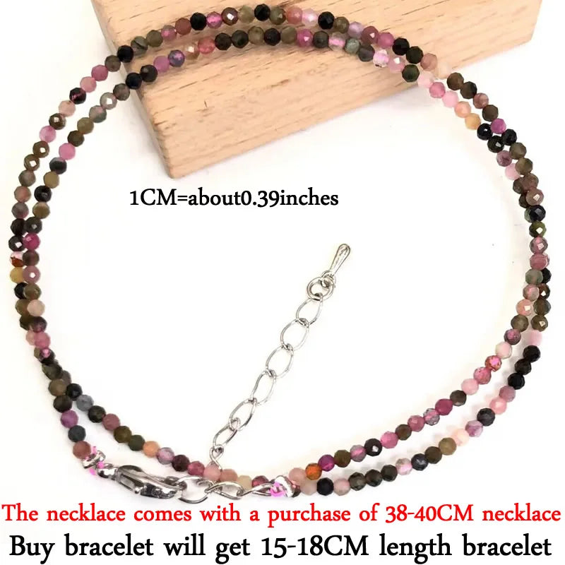 2–3mm Natural Stone Beaded Necklace – Handmade Mini Crystal Healing Jewelry for Women - Image 34
