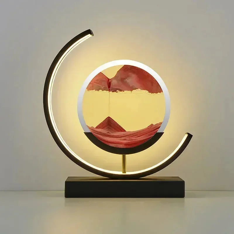LED Moving Sand Art Table Lamp – 3D Quicksand Night Light Hourglass for Home Decor & Gifts - Image 11