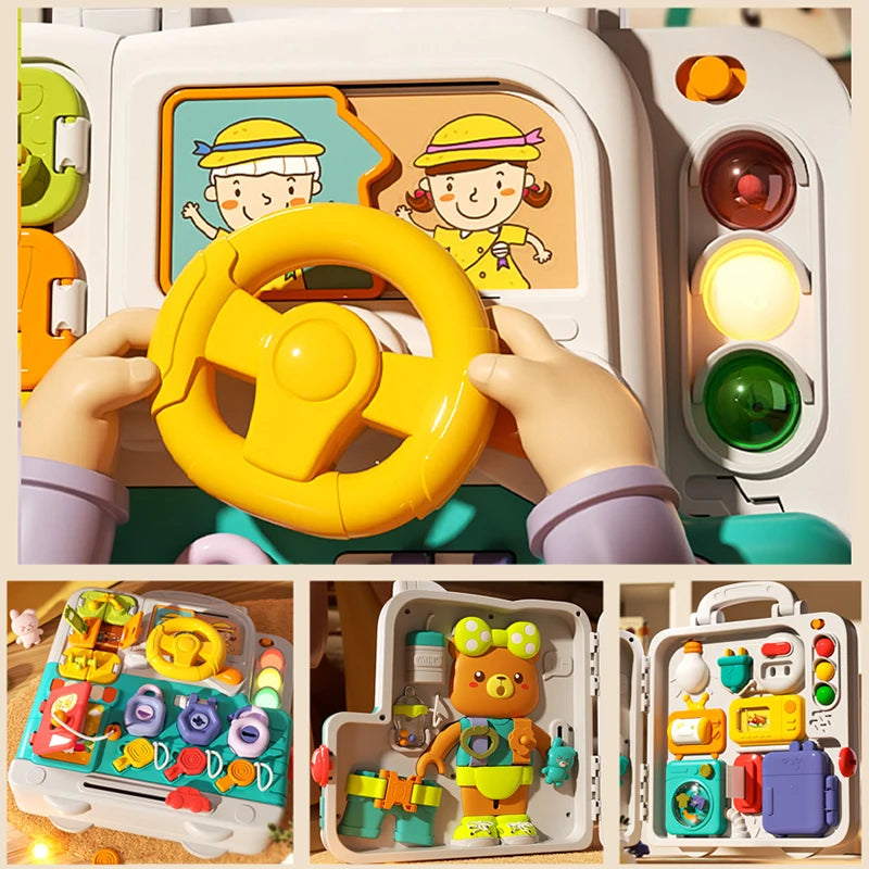 Baby Sensory Busy Board - Montessori Multifunctional Toy - Image 3