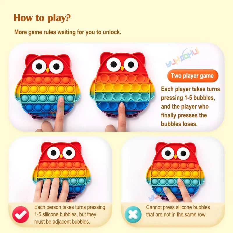 Rainbow Pop Push Bubble Fidget Toy - Image 6