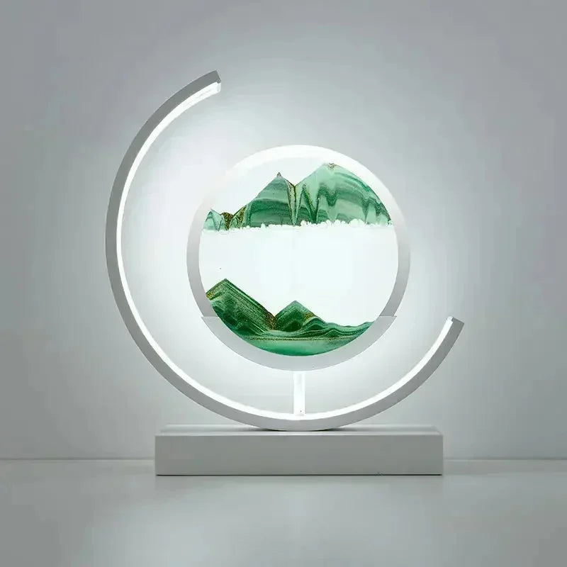 LED Moving Sand Art Table Lamp – 3D Quicksand Night Light Hourglass for Home Decor & Gifts - Image 12
